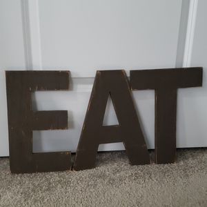 12" Distressed EAT Letters